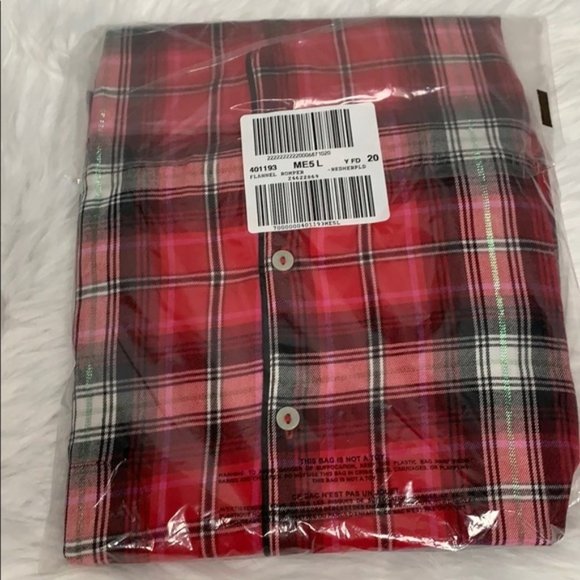 Victoria's Secret Flannel Plaid Romper Large NWT - Picture 5 of 5